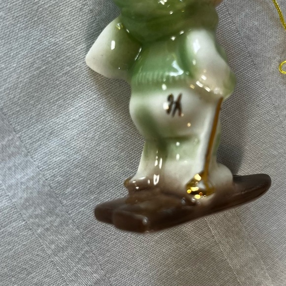 Lot Of 5 Small Vintage 1980 Porcelain Christmas Ornaments - Picture 6 of 9